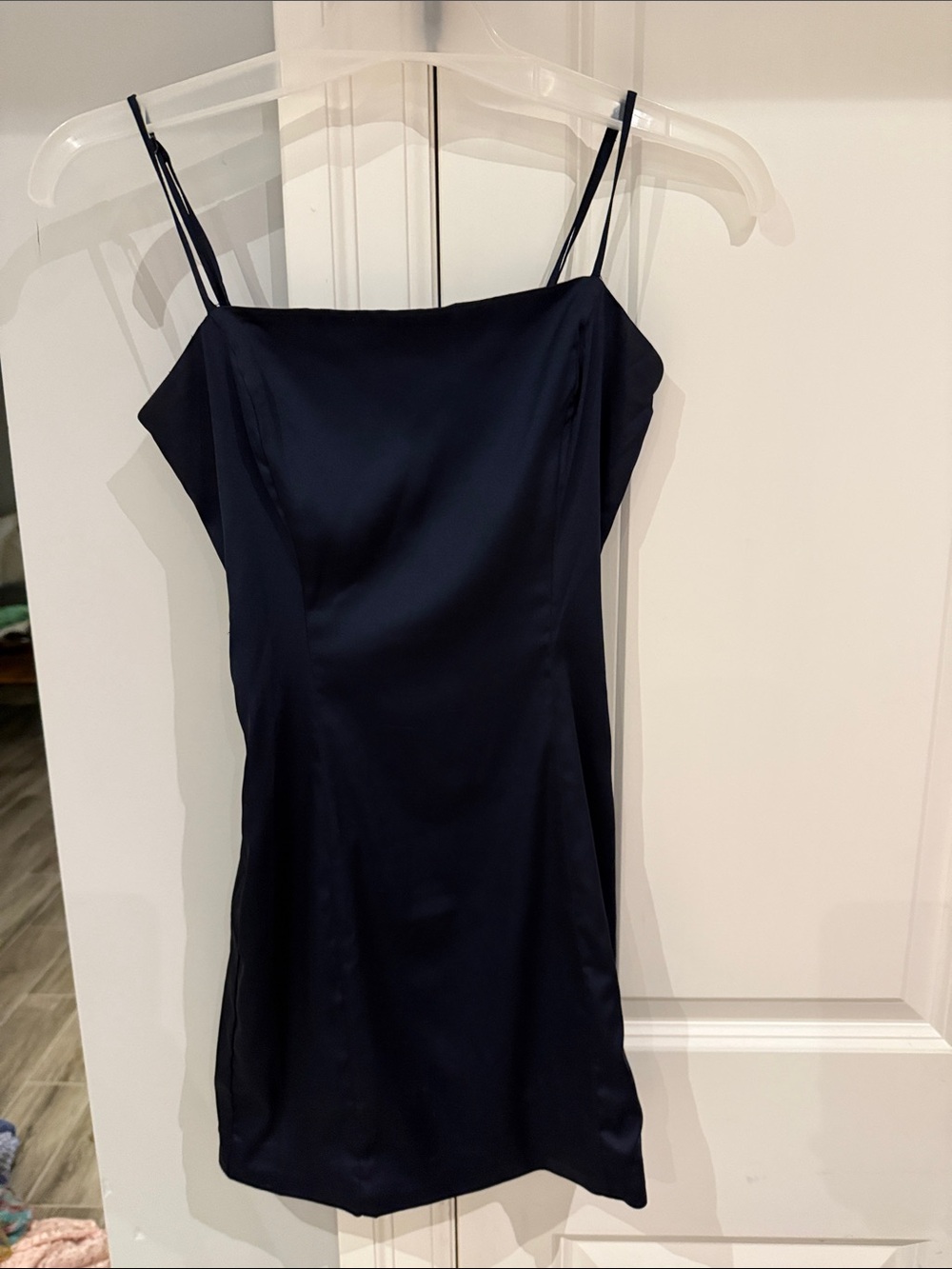 Sunday Best Navy Satin Camisole Slip Dress